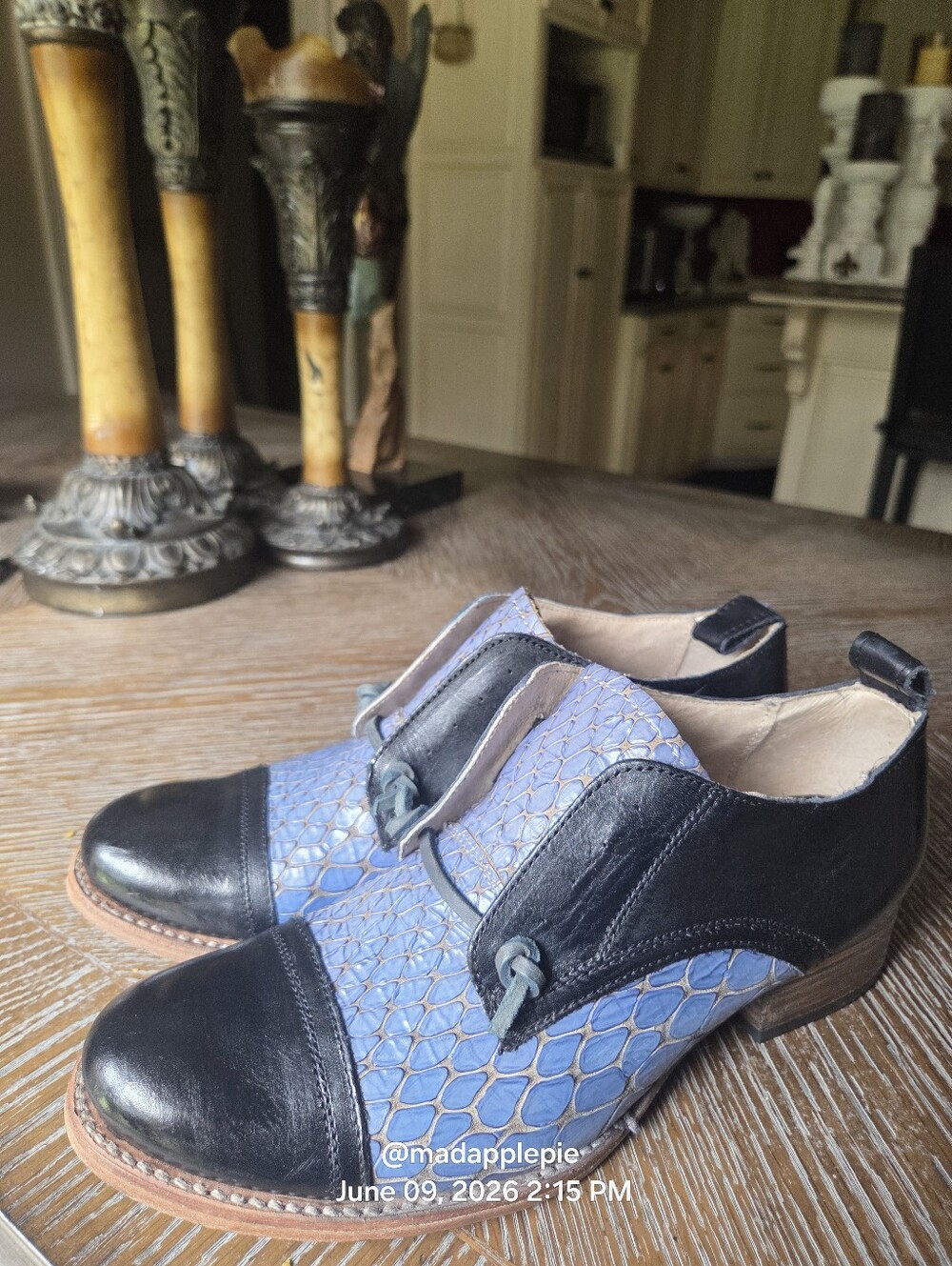 Freebird Mabel Leather Croc Embossed Slip On Shoes Designer Handmade #90 - Picture 7 of 16